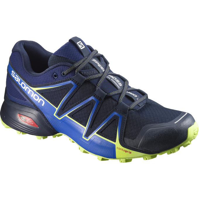 Salomon Israel SPEEDCROSS VARIO 2 - Mens Trail Running Shoes - Navy (XGNB-07543)